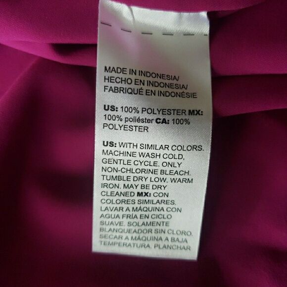 Chico's Blouse Top Magenta Pink Hidden Button Up Women's Size 2 US L - Picture 8 of 10